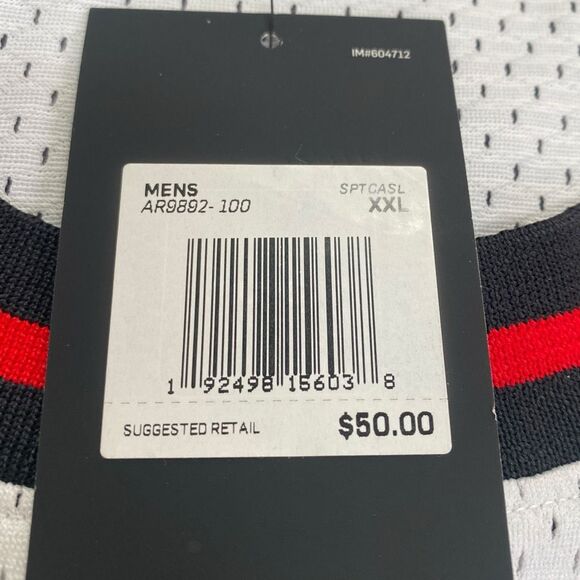 Nike NSW Statement Mesh White Red Tank AR9892-100 Mens size XXL New with Tags - Picture 9 of 9